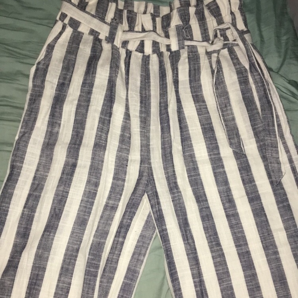 blue and white beach pants